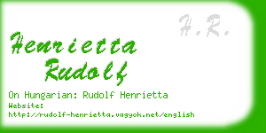 henrietta rudolf business card